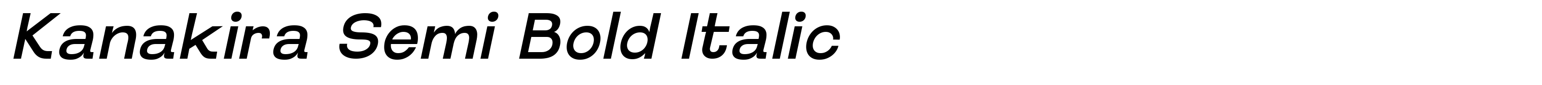 Kanakira Semi Bold Italic